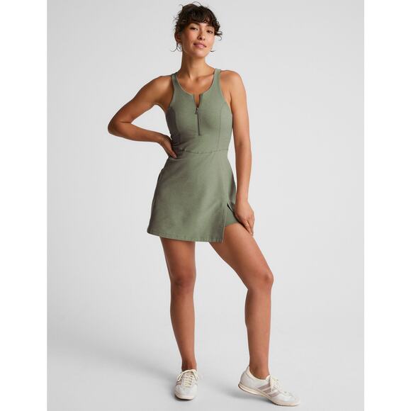 Beyond Yoga Spacedye Move Up Mini Athletic Dress in Grey Sage Heather, Size XS - Picture 1 of 11